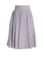 Dovima Paris Daphne Striped Cotton-poplin Midi Skirt