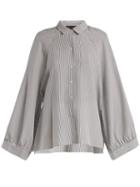 Matchesfashion.com Nili Lotan - Leah Striped Silk Shirt - Womens - Blue White