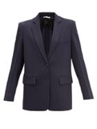 Matchesfashion.com Another Tomorrow - Oversized Single-breasted Twill Jacket - Womens - Navy