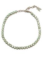 Amina Muaddi - Cup-chain Crystal Anklet - Womens - Green