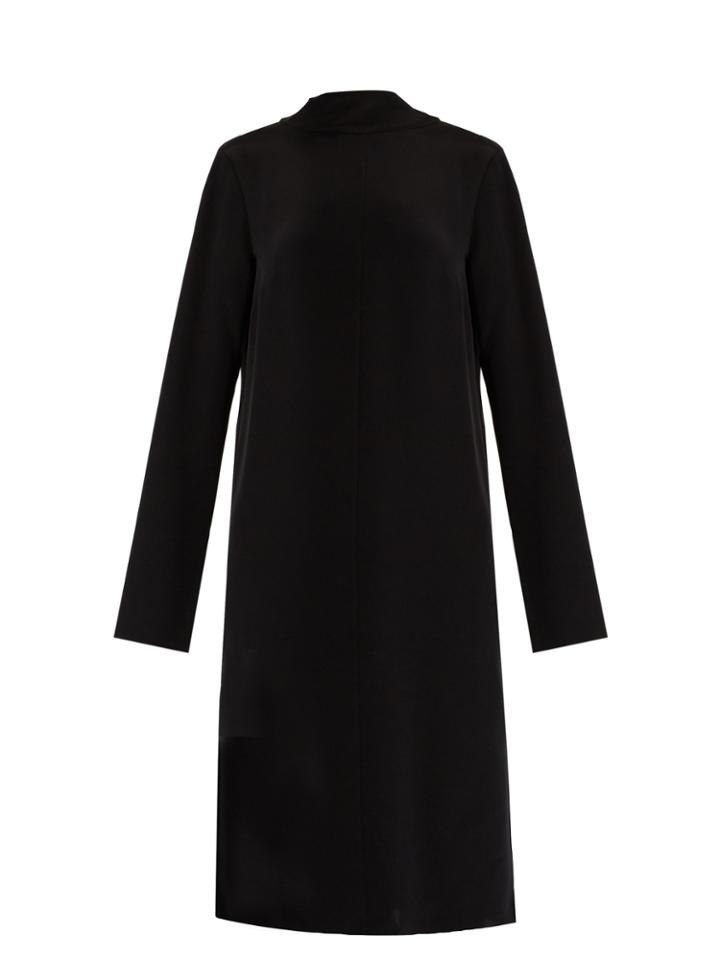 Tibi Tie-back Silk-crepe Dress