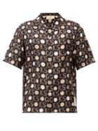 Matchesfashion.com Gucci - X Ken Scott Flower Logo Silk Shirt - Mens - Black