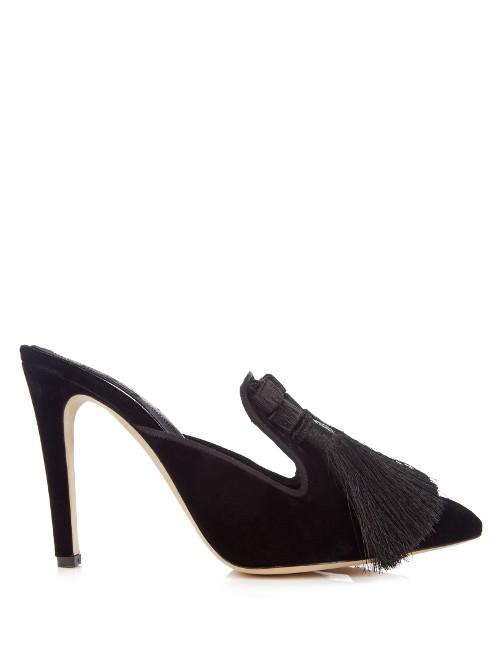 Sanayi 313 Garcia Multi-tassel Velvet Mules
