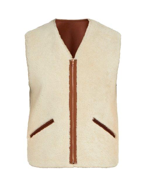 Matchesfashion.com Presidents - Shearling Gilet - Mens - Beige