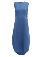 Matchesfashion.com Belize - Lila Buttoned Linen Dress - Womens - Denim