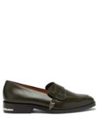 Matchesfashion.com Toga Virilis - Engraved-tip Leather Penny Loafers - Mens - Green