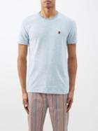 Paul Smith - Logo-patch Slubbed Cotton-blend Pyjama Top - Mens - Blue