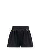 Matchesfashion.com Givenchy - D-ring Embellished Flared-leg Wool Shorts - Womens - Black