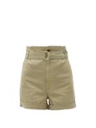 Matchesfashion.com Frame - Safari Cotton-blend Twill Cargo Shorts - Womens - Khaki