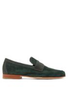 Matchesfashion.com John Lobb - Hendra Suede Penny Loafers - Mens - Dark Green