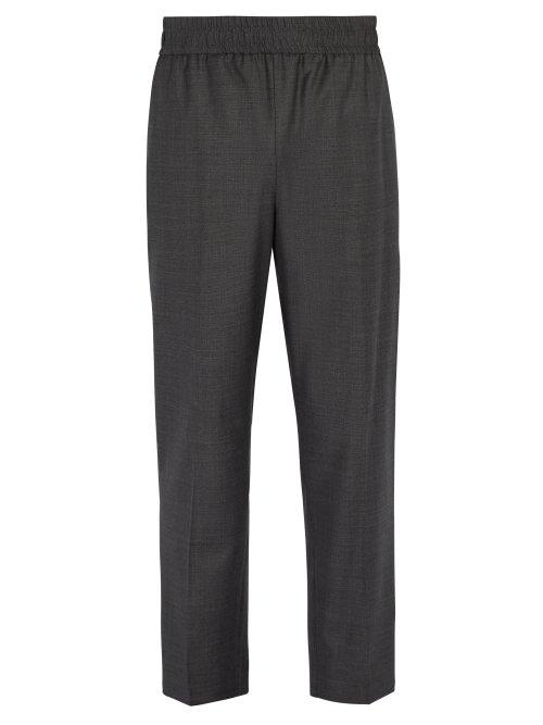 Matchesfashion.com Raey - Elasticated Waist Wool Trousers - Mens - Grey