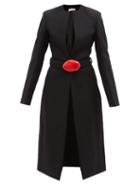 Maximilian - Maji Belted Melton Wool-blend Coat - Womens - Black