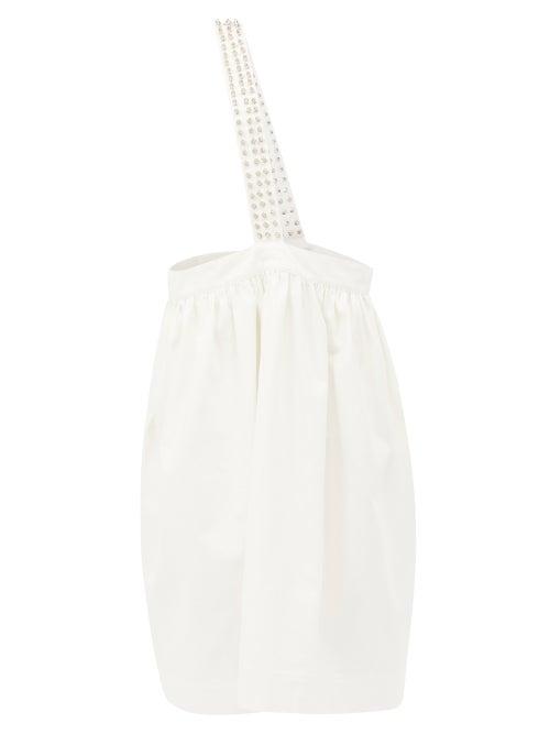Vaquera - Studded Cotton-twill Pinafore Skirt - Womens - White