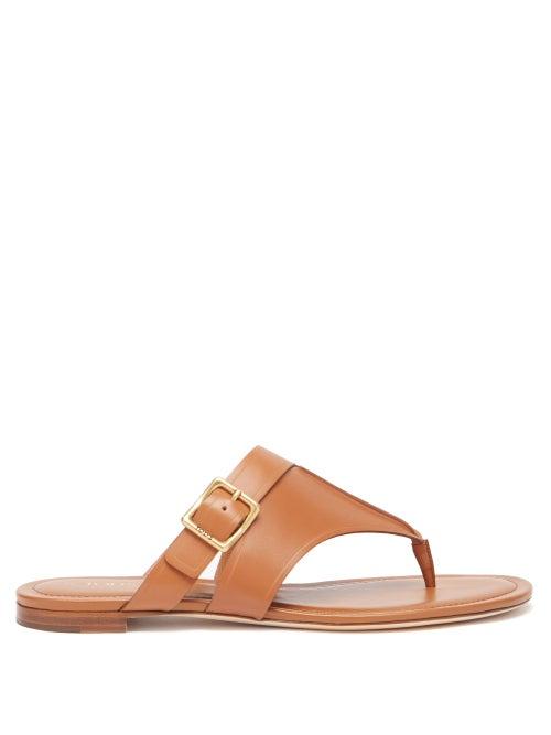 Matchesfashion.com Tod's - Monk-strap Leather Slides - Womens - Tan