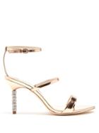 Matchesfashion.com Sophia Webster - Rosalind Crystal Embellished Heel Leather Sandals - Womens - Rose Gold