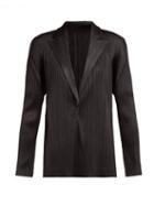 Matchesfashion.com Pleats Please Issey Miyake - Single Breasted Pleated Jacket - Womens - Black