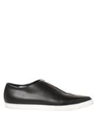 Stella Mccartney Zip-front Point-toe Faux-leather Flats