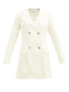Matchesfashion.com Racil - Laura Pinstriped Wool-blend Blazer Dress - Womens - Ivory