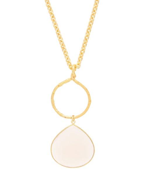 Matchesfashion.com Sylvia Toledano - Eclipse Rose Quartz Pendant Necklace - Womens - Pink Multi