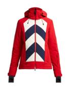 Matchesfashion.com Perfect Moment - Tignes Chevron Striped Quilted Ski Jacket - Womens - Red Multi
