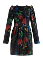 Matchesfashion.com Msgm - Sequin Embellished Mini Dress - Womens - Black Multi