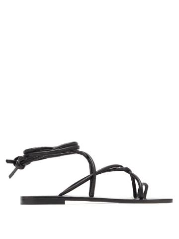 Matchesfashion.com A.emery - Kinsley Wraparound Leather Sandals - Womens - Black