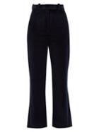 Matchesfashion.com Hillier Bartley - Flared Cotton-corduroy Trousers - Womens - Navy