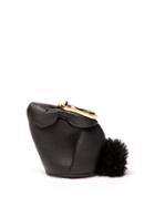 Matchesfashion.com Loewe - Bunny Leather And Shearling Coin Purse - Mens - Black