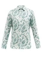Etro - Paisley-print Cotton-poplin Shirt - Mens - White Print