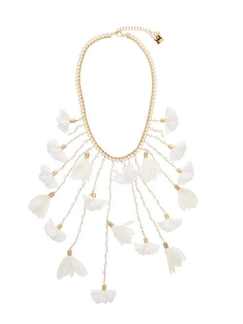 Matchesfashion.com Rosantica - Sentiero Pearl And Flower Chain Necklace - Womens - White
