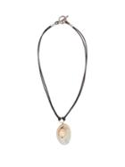 Matchesfashion.com Ann Demeulemeester - Pearl & Shell Necklace - Mens - Black
