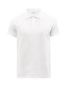 Saint Laurent - Ysl-embroidered Piqu Polo Shirt - Mens - White