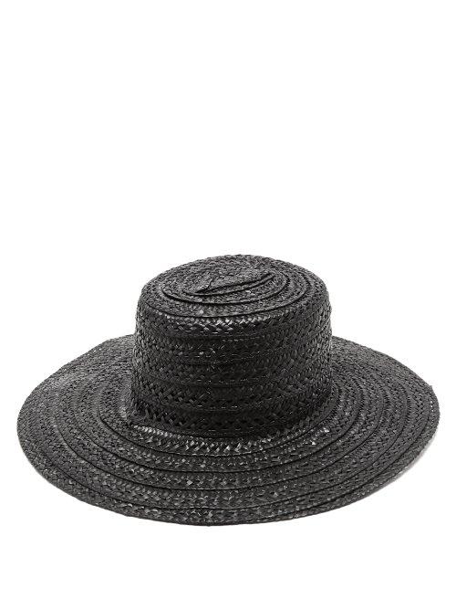 Matchesfashion.com Reinhard Plank Hats - Military Straw Hat - Womens - Black