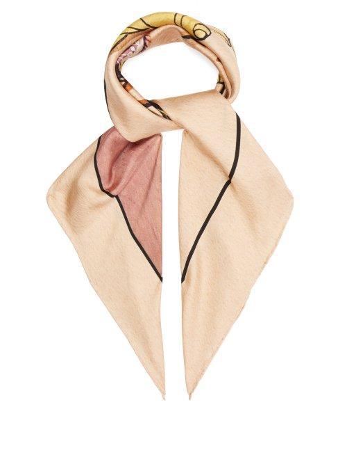 Matchesfashion.com Gucci - Viva! Volleyball Silk Scarf - Womens - Pink
