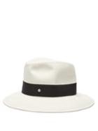 Matchesfashion.com Maison Michel - Enrico Straw Panama Hat - Womens - Ivory