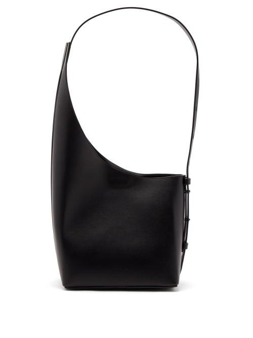 Aesther Ekme - Demi Lune Leather Bucket Bag - Womens - Black