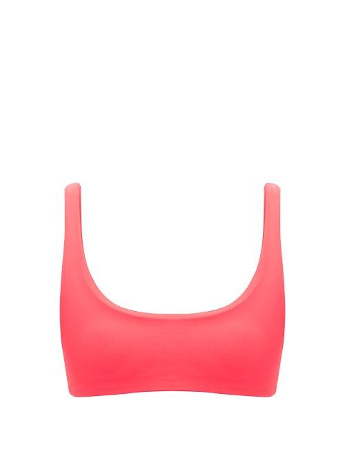 Matchesfashion.com Jade Swim - Rounded Edges Bikini Top - Womens - Pink
