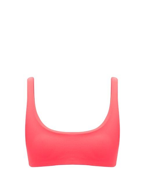 Matchesfashion.com Jade Swim - Rounded Edges Bikini Top - Womens - Pink