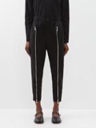 Noir Kei Ninomiya - Zipped Wool Tailored Trousers - Womens - Black