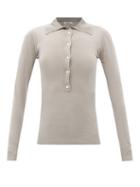 Peter Do - Spread-collar Polo Sweater - Womens - Grey
