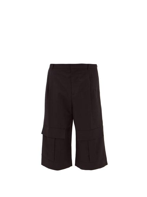 Matchesfashion.com Loewe - Wool-twill Cargo Shorts - Mens - Navy