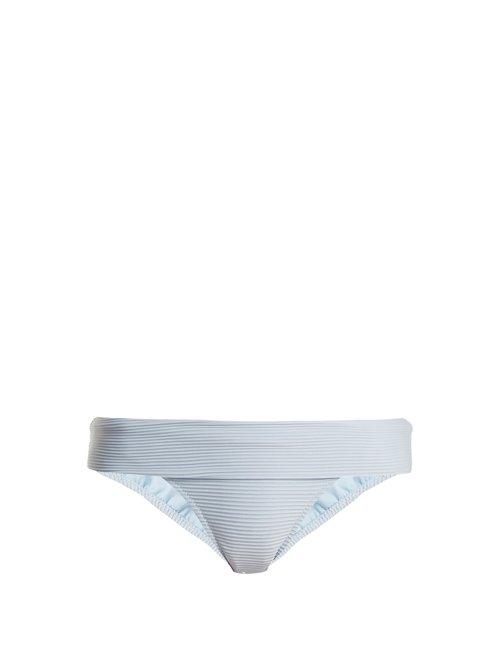 Matchesfashion.com Heidi Klein - Hvar Foldover Bikini Briefs - Womens - Blue