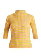 Pleats Please Issey Miyake Striped Pleated Top
