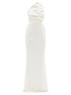 Matchesfashion.com Roland Mouret - Warrington Petal-bodice Column Dress - Womens - White