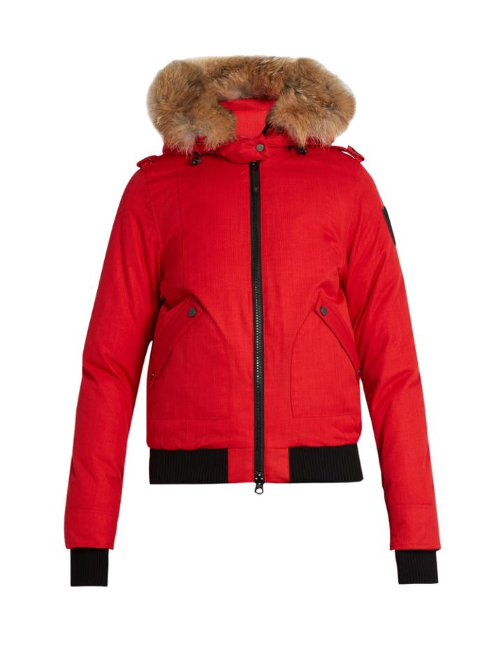 Nobis The Harlow Fur-trimmed Bomber Jacket