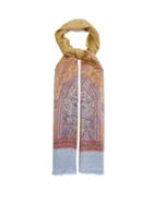 Matchesfashion.com Etro - Floral-print Modal-blend Lam Scarf - Womens - Yellow Multi