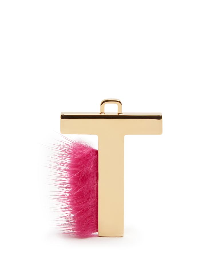 Fendi Abclick Letter 't' Key Charm