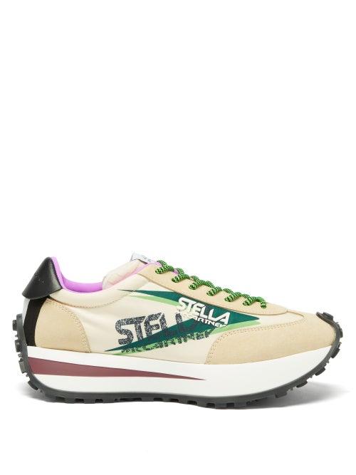 Stella Mccartney - Logo-print Recycled-fibre Trainers - Womens - Multi