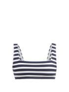 Heidi Klein - Monterey Square-neck Striped Bikini Top - Womens - Navy Multi