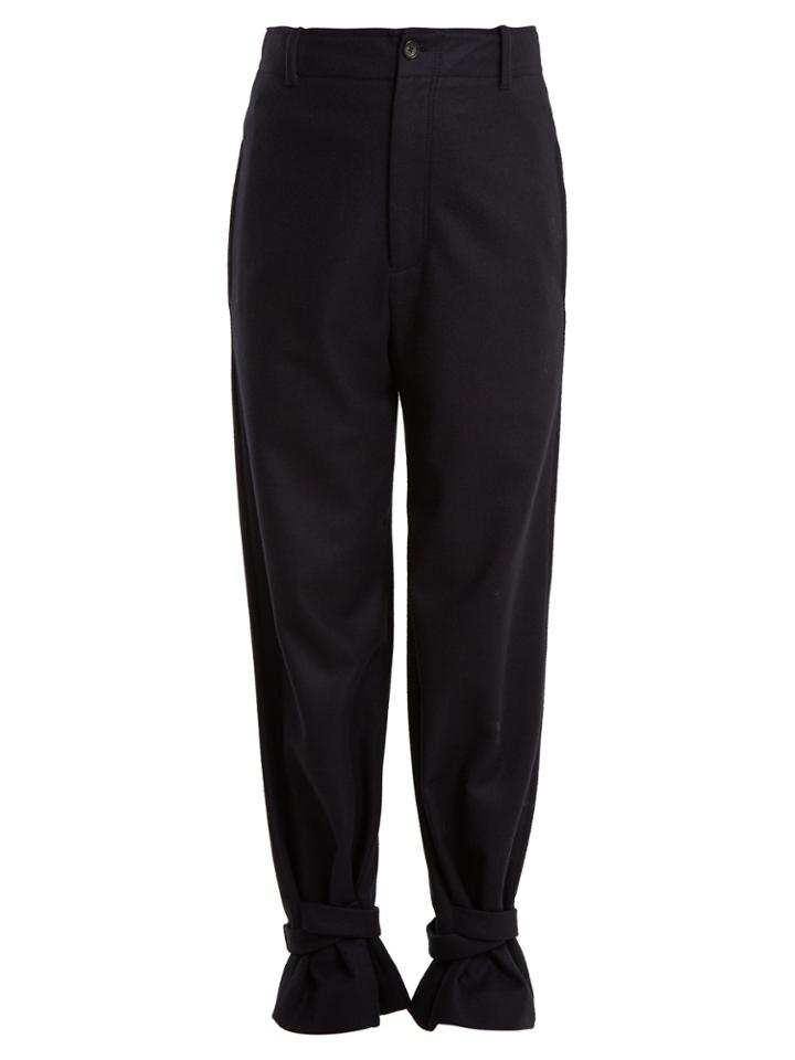 Joseph Birkeland Tapered-leg Wool-felt Trousers